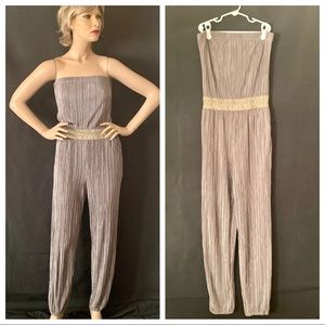 Forever 21 Gold Sparkly Jumpsuit